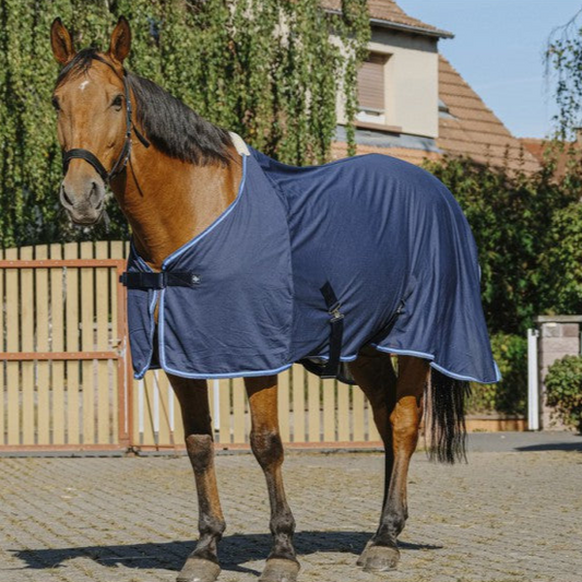 Boomerang Equestrian - Riding World Fine Mesh Sheet Navy