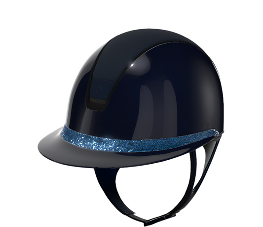 Boomerang Equestrian - Samshield Miss Shield V2 2.0 Glossy Helmet Navy Ultra Fine Rock Bermuda Blue
