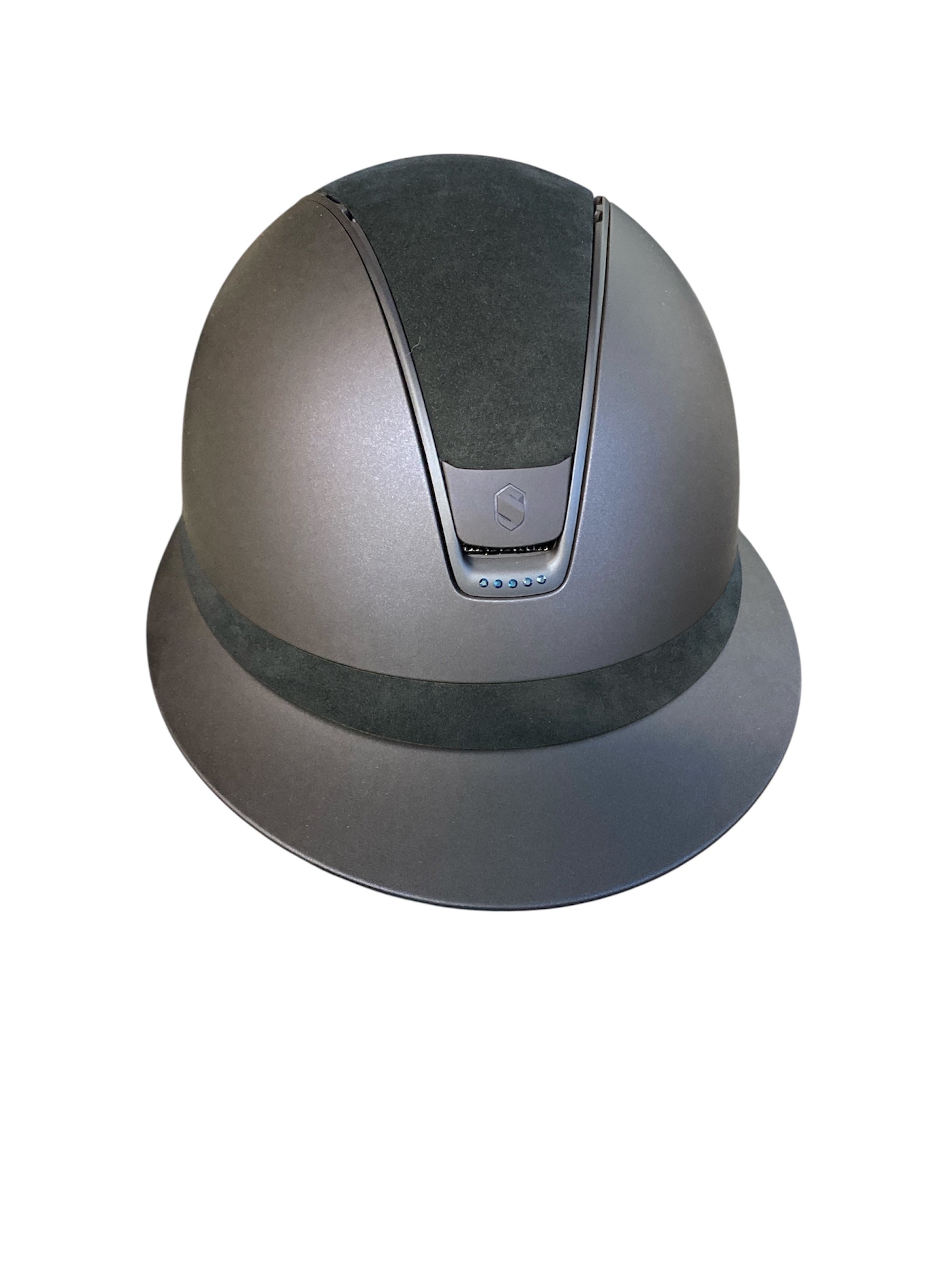 Navy helmet with a navy accent on a white background