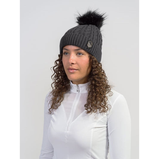Boomerang Equestrian - Samshield Ladies Beanie Mira Intarsia Magnet/Champagne