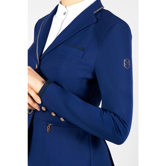 Samshield Ladies Competition Jacket Victorine Crystal Fabric Blue/Rose - Competition Jacket