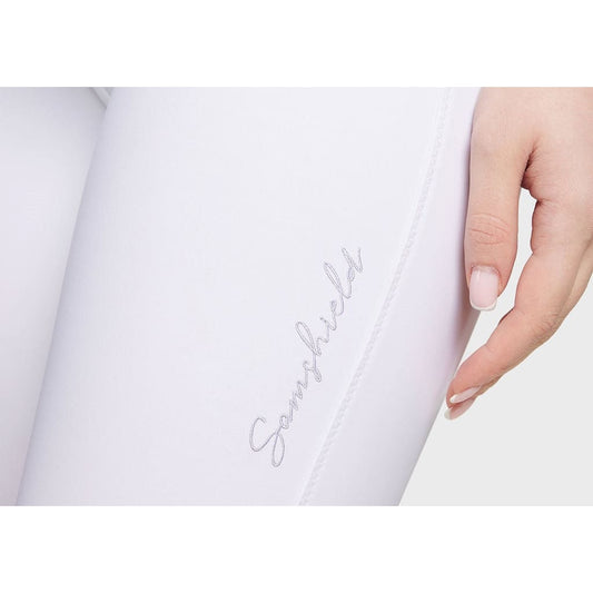 Boomerang Equestrian - Samshield Ladies Knee Grip Breeches Chloe Script White