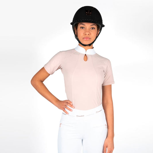Boomerang Equestrian - Samshield Ladies Short Sleeved Competition Shirt Elvira Powder Pink