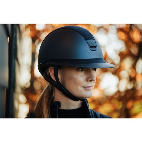 Samshield Miss Shield Helmet Matt Collection 5 Swarowski Crystals Navy - Helmet