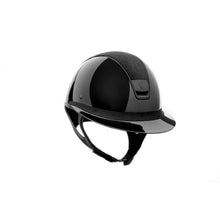  Samshield Miss Shield Limited Edition Matt Collection Glossy Helmet Black With Alcantara Top Frontal Band & 5 Jet Hematite Swarowski