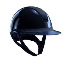  Samshield Miss Shield V2 2.0 Helmet Gloss Navy With Alcantara Top & Frontal Band and Matt Blue Trim & Blazon - MEDIUM - Helmet