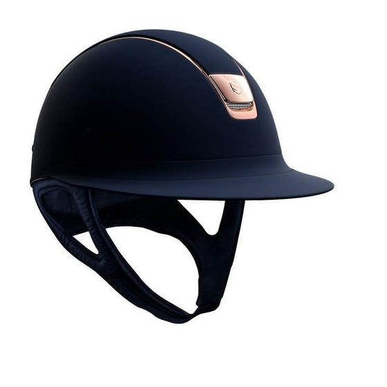 Samshield Miss Shield V2 2.0 Helmet Navy With Rose Gold Trim & Blazon - SMALL - Helmet