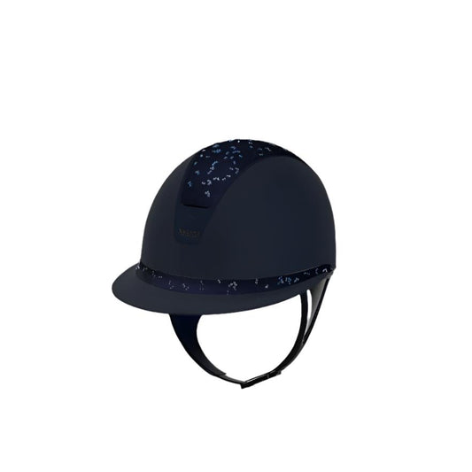 Boomerang Equestrian - Samshield Miss Shield V2 2.0 Navy Helmet Blue Crystal Leaf