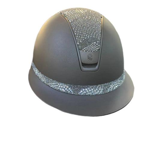 Boomerang Equestrian - Samshield Miss Shield V2 2.0 Navy Helmet Crystal Intarsia