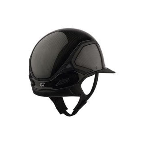 Samshield Miss XJ Limited Edition Matt Collection Glossy Black Helmet Black Frame & Matt Embroidery on Chinstrap - M - helmet