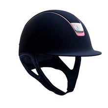  Samshield Shadowmatt Navy Helmet With Metallic Baby Pink Trim and Holographic Blazon - NAVY / M - Helmet
