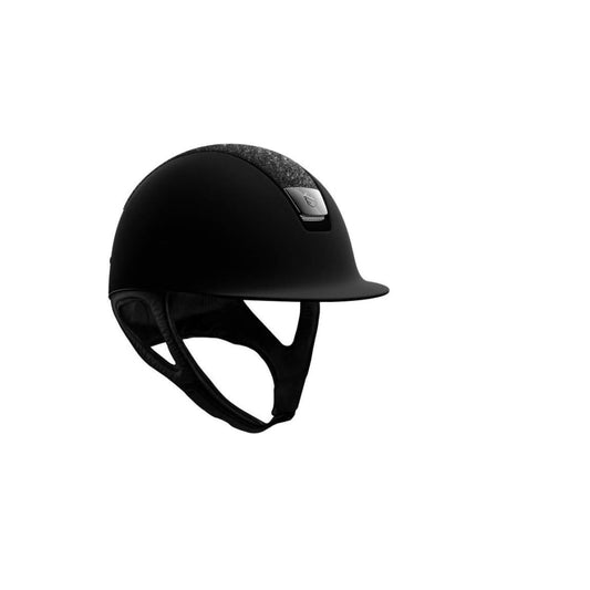 Boomerang Equestrian - Samshield Shadowmatt Helmet Black Crystal Fabric Top