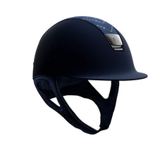  Samshield Shadowmatt Navy Helmet With Chevron Holographic Alcantara Top & 5 Holographic Swarowski Crystals - L - Helmet