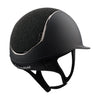 Samshield Shadowmatt V2 2.0 Helmet Black With Black Chrome Trim & Blazon And Crystal Fabric Top - M - Helmet