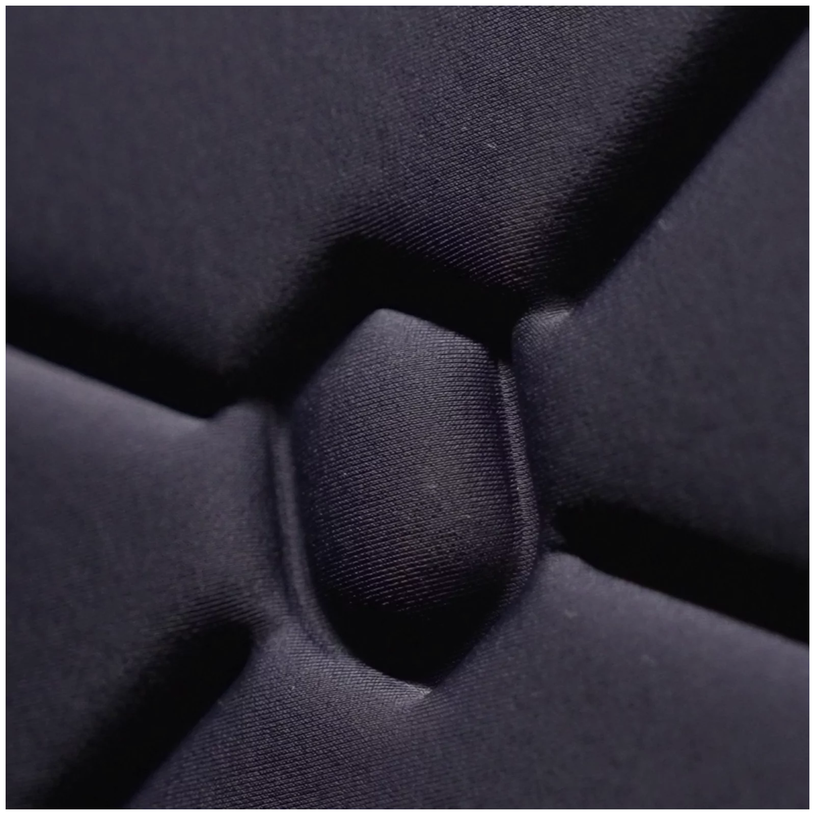 Close-up of a dark fabric texture with a button