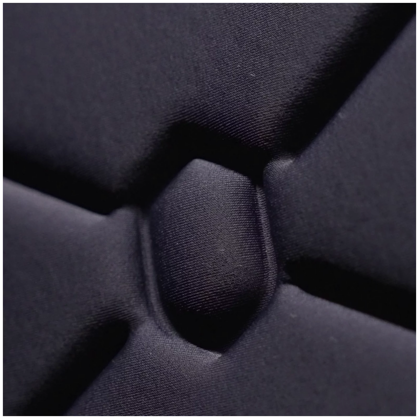 Detail of a black saddle pad