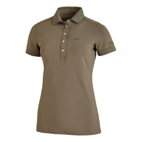Schockemohle Ladies Madlin Style Polo Shirt Olive - Polo Shirt