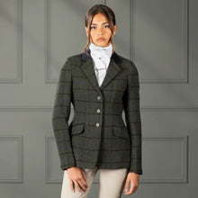  Shires Aubrion Ladies Saratoga Tweed Jacket Dark Green Check - Tweed Jacket