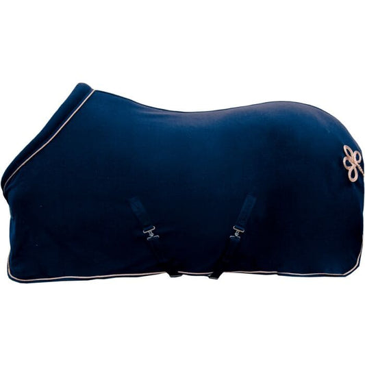 Boomerang Equestrian - Show Cooler With Collar And Hip Ornament Navy/Rose Gold