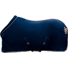  Show Cooler With Collar And Hip Ornament Navy/Rose Gold - 155 CM/ 6’9 / NAVY/ROSE GOLD - Show Rug
