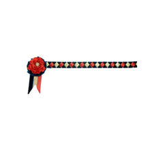  Showquest Newport Browband Navy/Red/Gold - COB - Browband