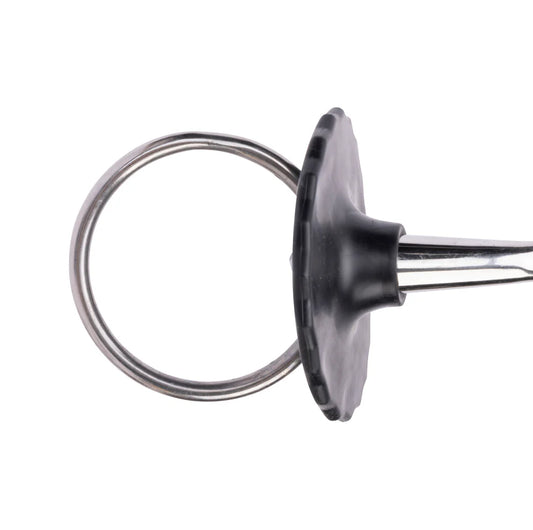 Black bit guard on a bit on a white background