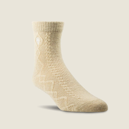 Beige sock on a beige background