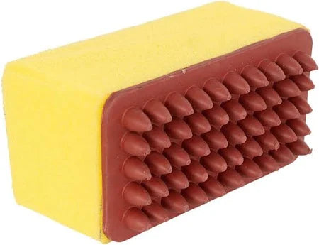 Sponge with a brush on a white background