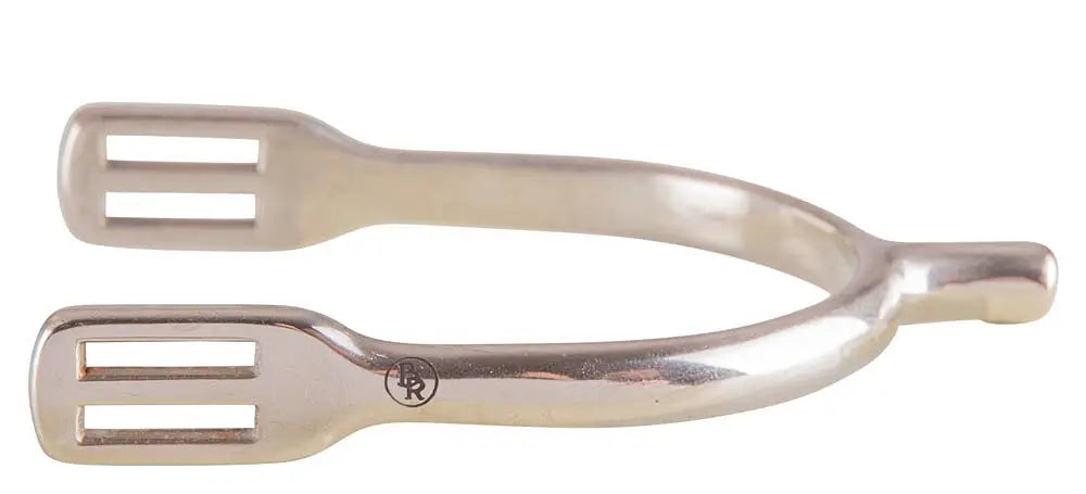 Pair of metal horse stirrups on a white background