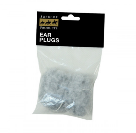 Pack of ear plugs with Supreme Products branding on a white background