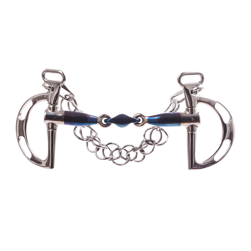 Horse bit with chain on a white background