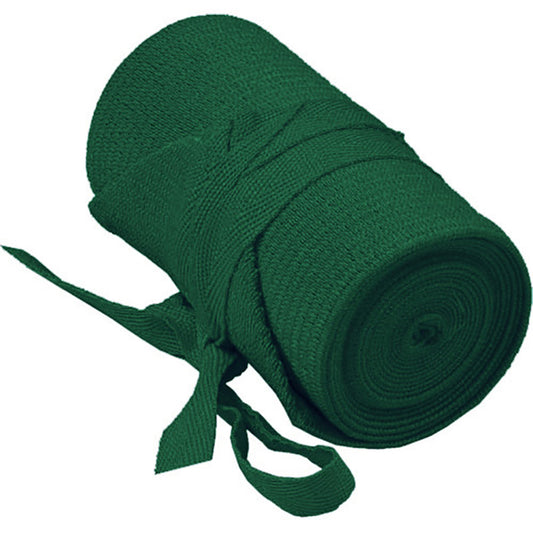 Green tail bandage on a white background