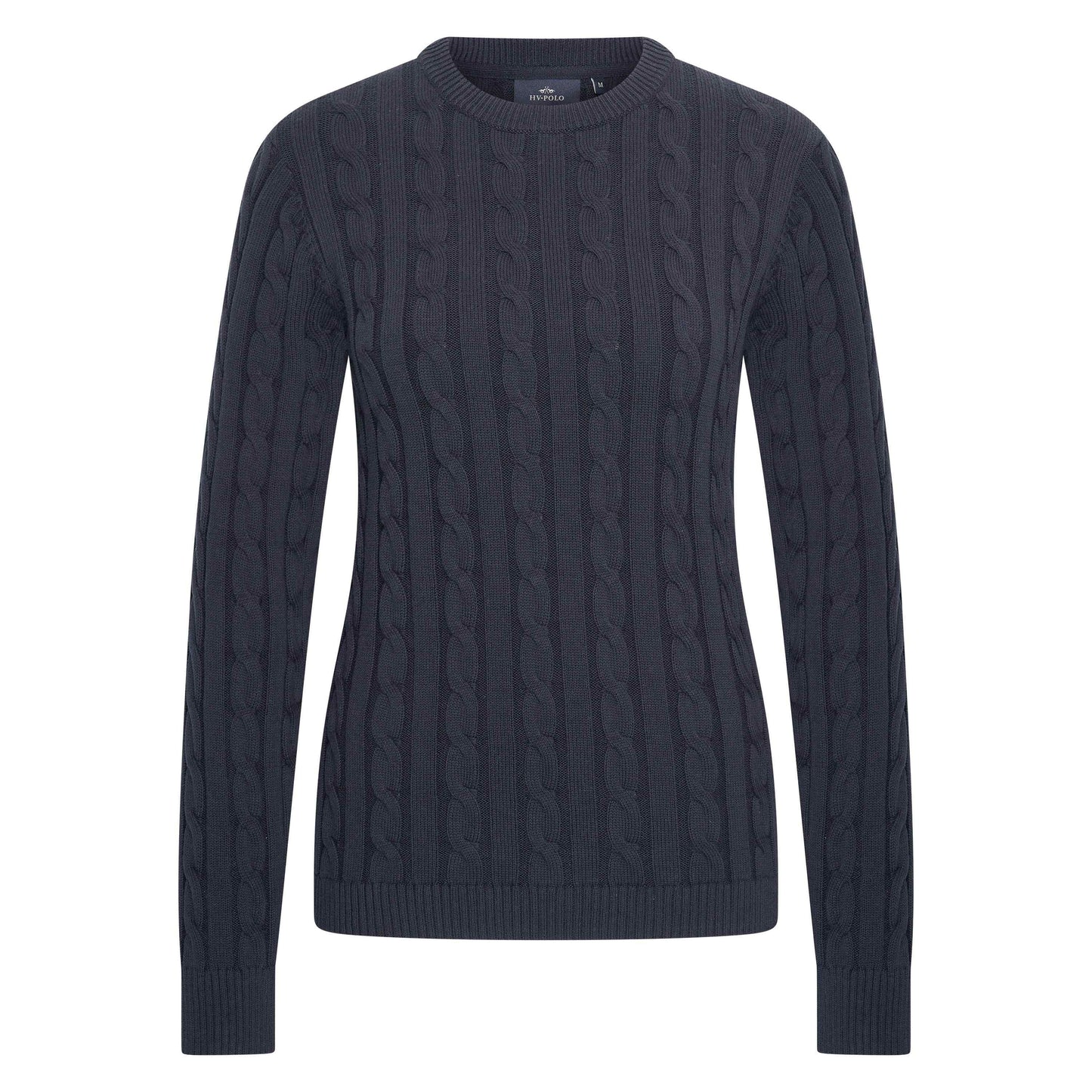 Navy pullover on a white background