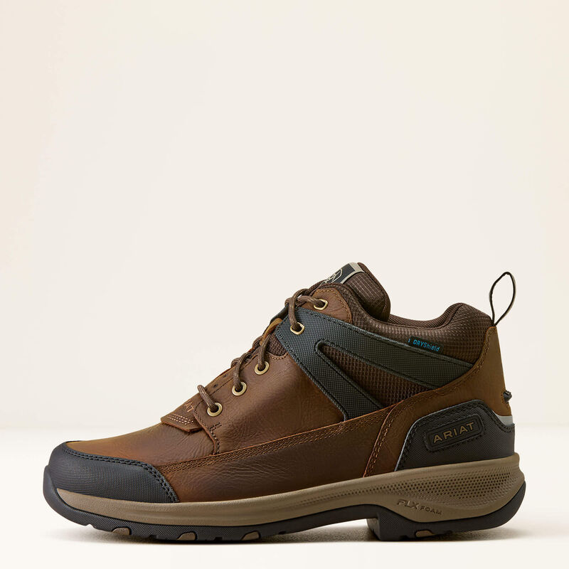 Brown boot on a white background