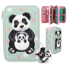  Top Model Triple Pencil Case Panda - ONESIZE - Pencil Case