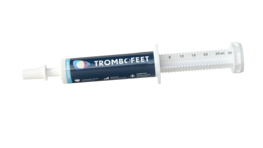 Trombofeet tube on a white background
