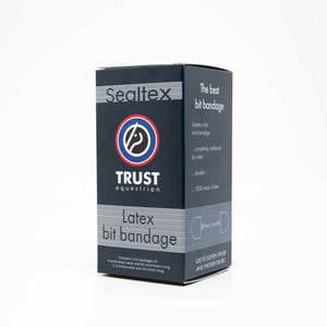 Sealtex Trust equestrian latex bit bandage packaging on a white background