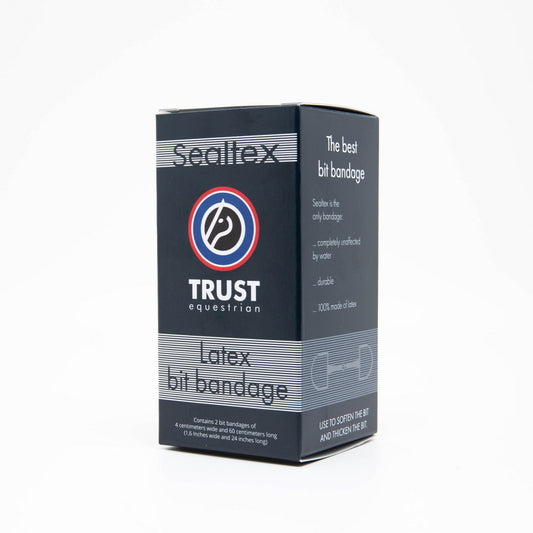 Sealtex Trust equestrian latex bit bandage packaging on a white background
