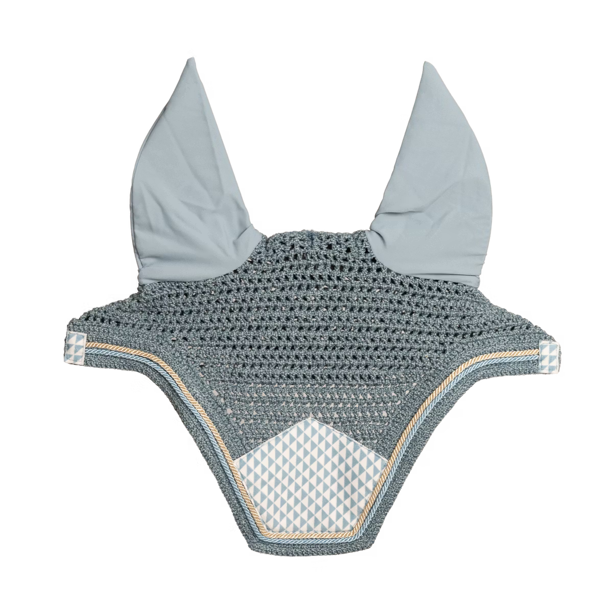 Blue fly veil with ears on a transparent background