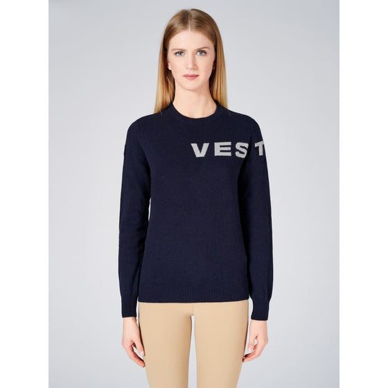 Vestrum Ladies Round Neck Jumper Geel Navy - Sweater