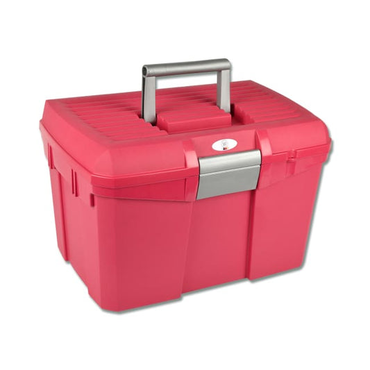 Boomerang Equestrian - Waldhausen Grooming Box Raspberry/Grey