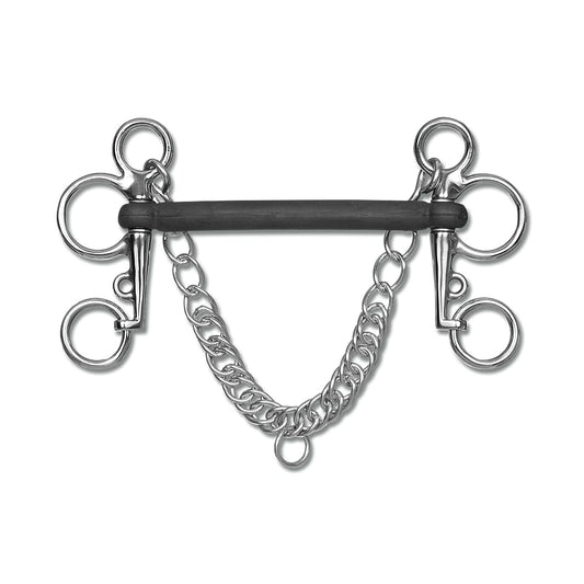 Boomerang Equestrian - Waldhausen Rubber Pelham Straight Bar Bit