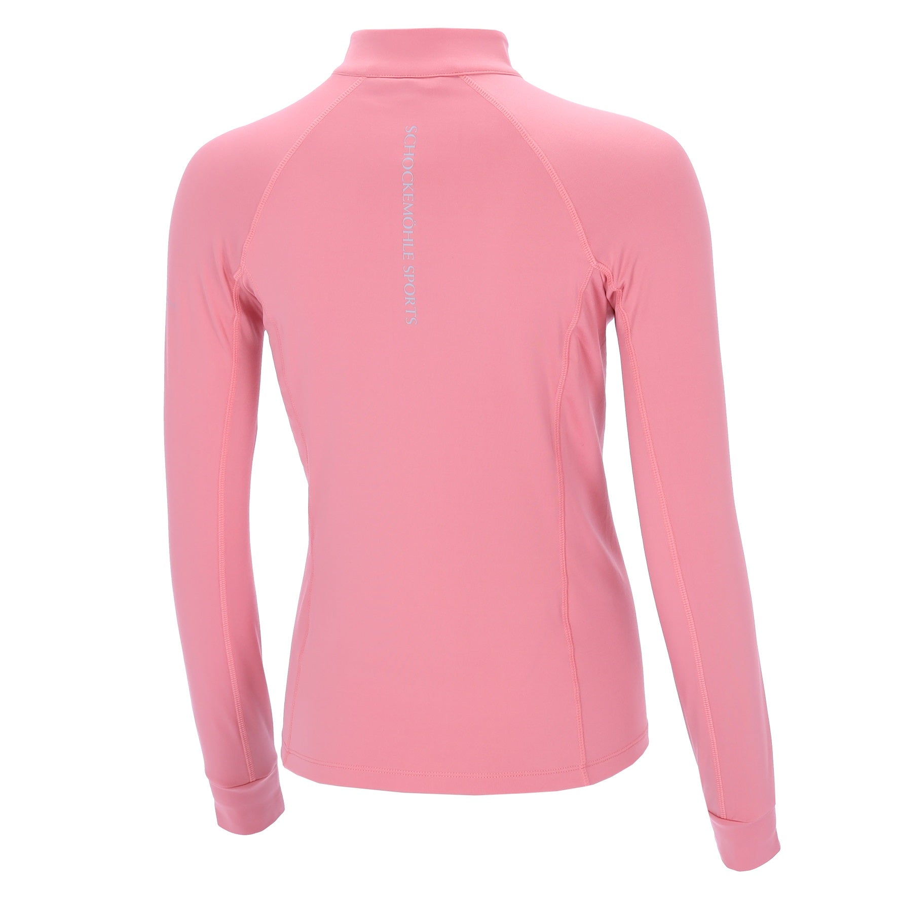 Pink baselayer back on a white background
