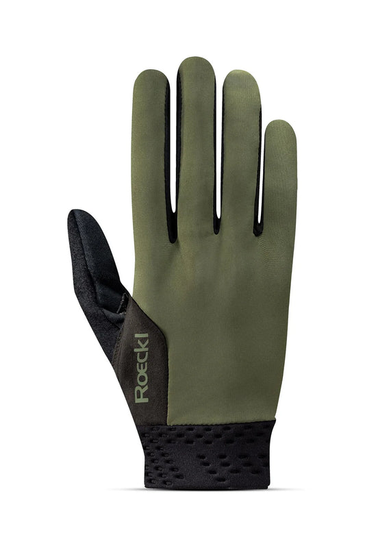 Green glove on a white background 