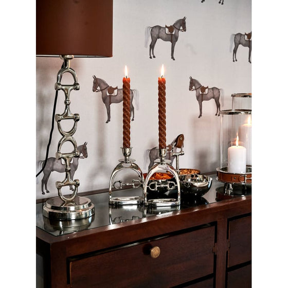 Adamsbro Candle Holder Set With Snaffle Bit Silver - Candle Holder