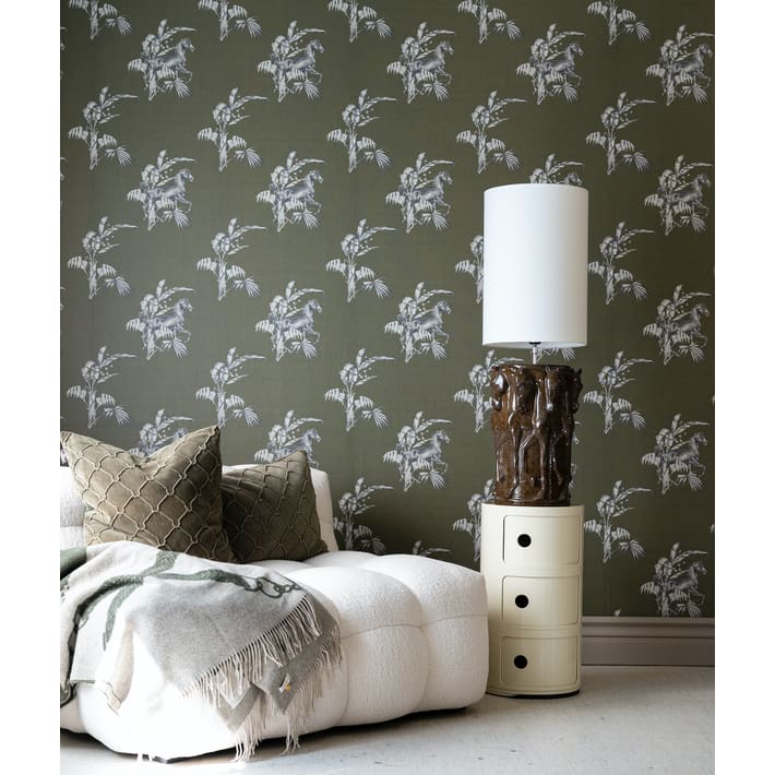 Boomerang Equestrian - Adamsbro Horseshoe Quilt Cushion Olive 50 cm x 50 cm