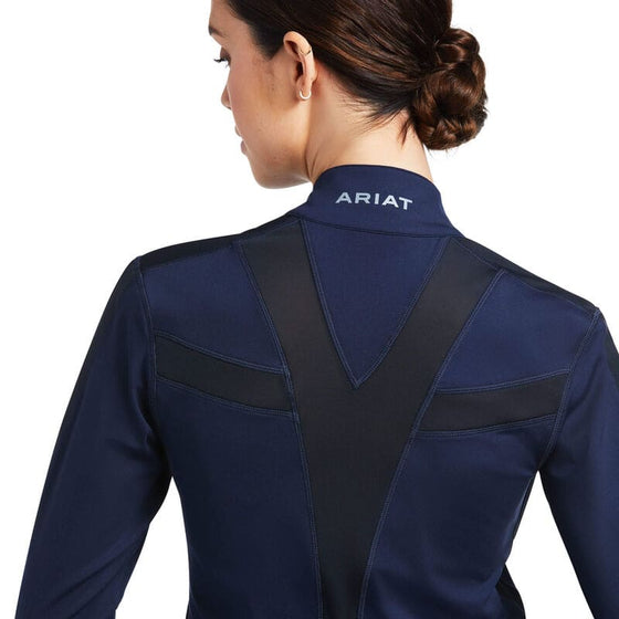 Ariat Ladies Ascent Full Zip Sweatshirt Navy - Sweat Shirt