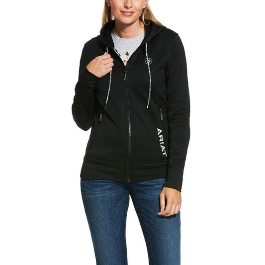 Boomerang Equestrian - Ariat Ladies Full Zip Hoodie Keats Black