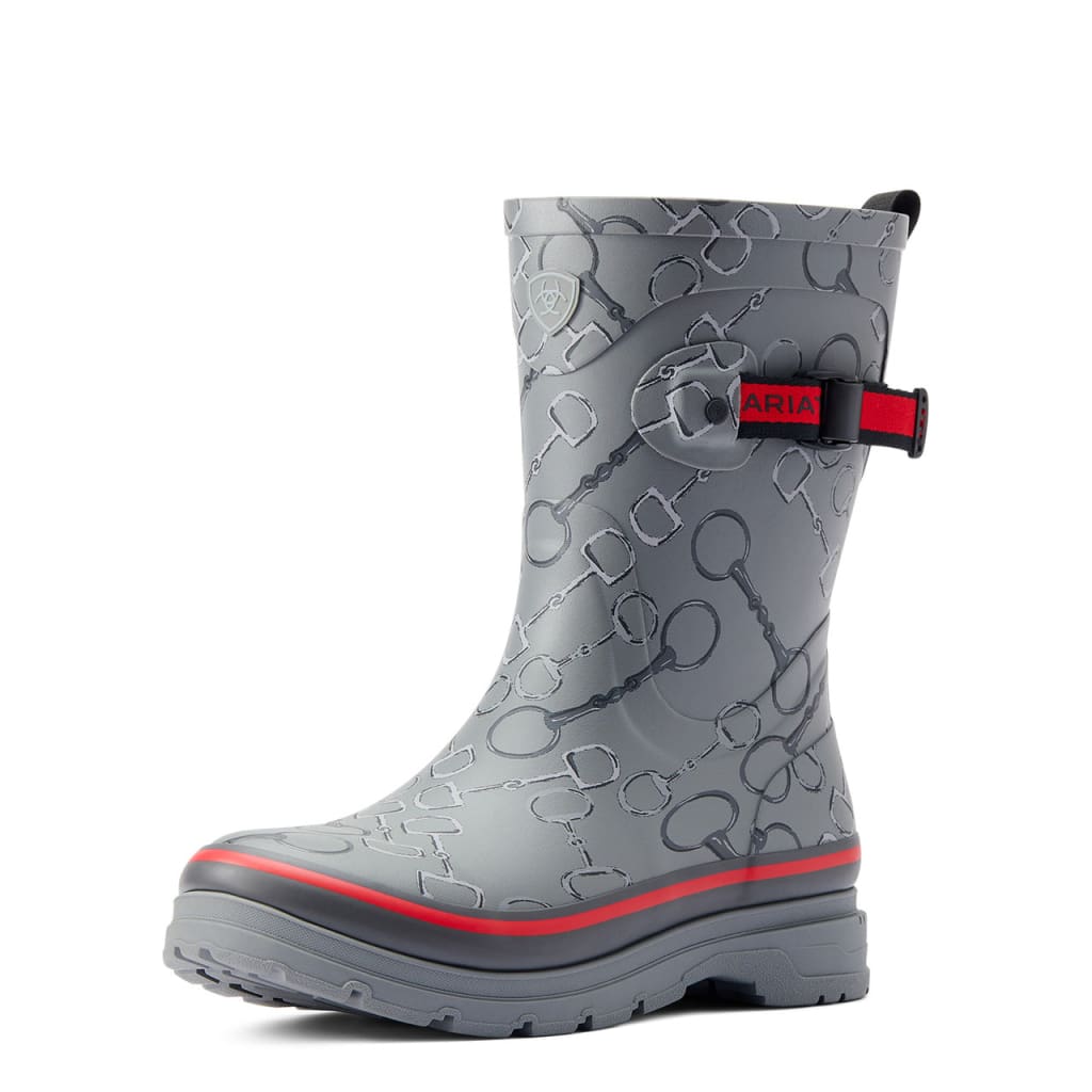 Ariat Ladies Kelmarsh Mid Wellington Grey Bit Print - Wellington