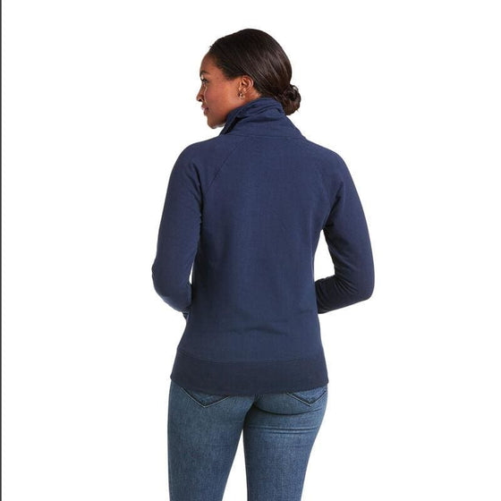 Ariat Ladies Team Logo Full Zip Sweatshirt Navy - Sweat Jacket